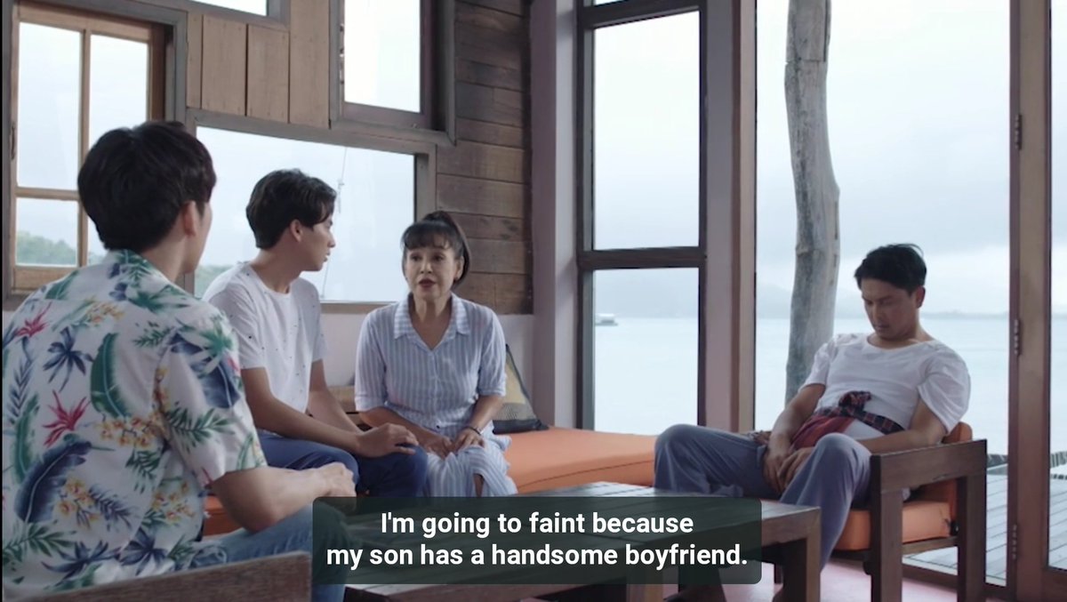 miljnte's tweet photo. Type's mum squealing and pampering Tharn the moment she first met him while teasing her own son is my highlight of the episode, seriously 😂😂😂

#TharnTypeOurFinalLove https://t.co/zqO4EeQx4k
