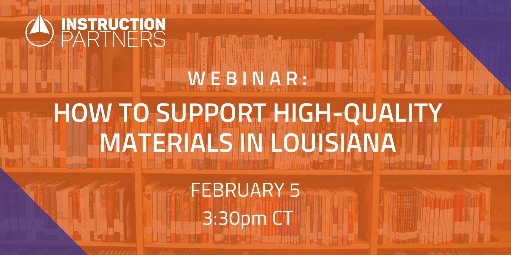 InstructUP's tweet photo. Louisiana leaders: Join our webinar to get a jump start on planning your support structures for next year and take away practical resources for supporting your teachers &amp; students using Tier 1 curricula. Register here: https://t.co/xfPjlWnFkn
#louisianabelieves #laedu https://t.co/Y8YTGl0blp