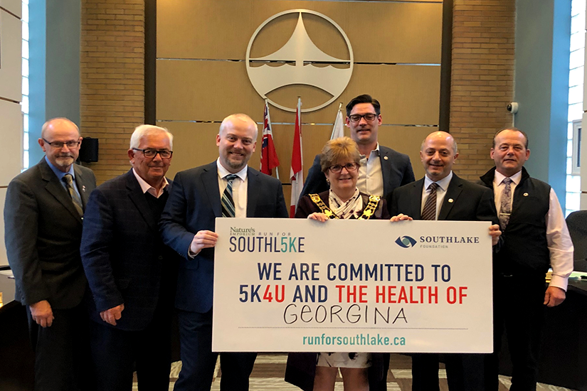 SouthlakeFndn's tweet photo. The @georginatown and Mayor @Margaret_Quirk has joined the 2020 Nature's Emporium #RunforSouthlake Mayor's Challenge! Take up the challenge and support leading edge care, close to home with your team on April 26, 2020! Register today at https://t.co/Zt2KJb7CC1 #5K4U #SL5K https://t.co/zHMPqF6M72