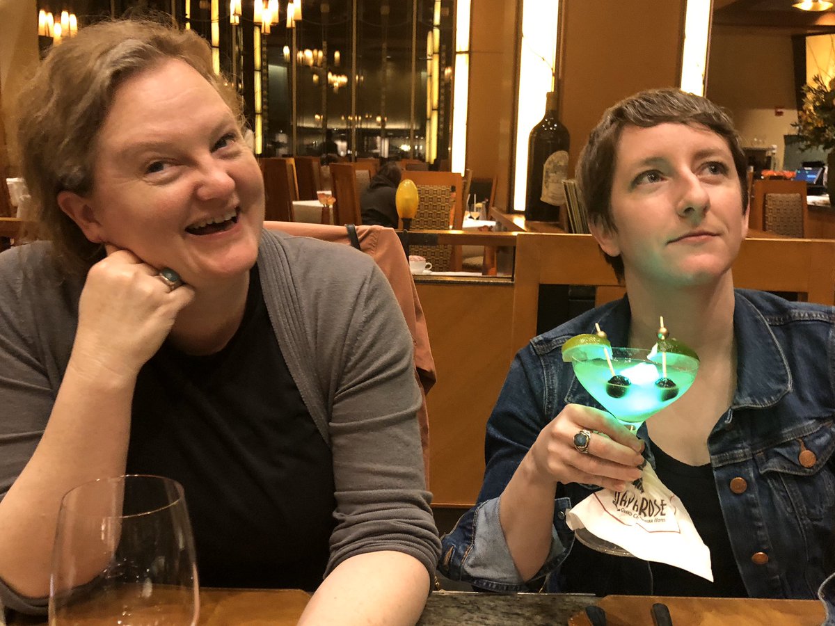 Sarah_Stierch's tweet photo. So, while the #SuperBowl was going on, @lrparkhill and I were spending quality time with The Child, who joined us for the indulgent Chef’s Table experience at Napa Rose last night. #Mandalorian #BabyYoda #Disneyland  #VisitTheOc https://t.co/Zzptvs3fLU