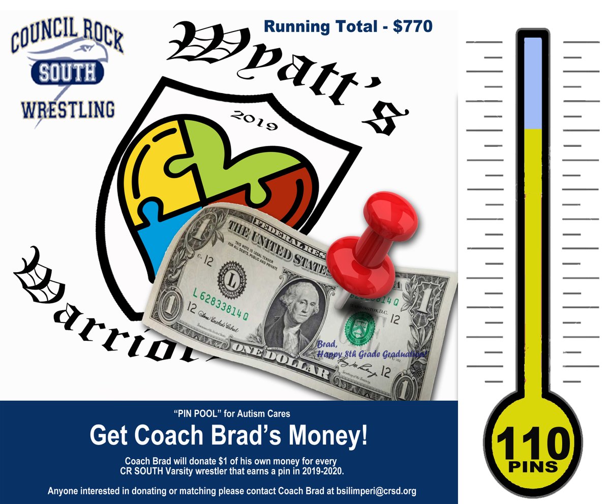 CRHawkWrestling's tweet photo. BOOM! Lets keep this growing! #autismcares #pinpool #wyattswarriors https://t.co/1NMNGUS8LT