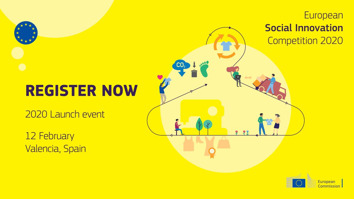 Kennisland's tweet photo. Join us in #Valencia for the launch of the 2020 @EUSocialInnov #diogochallenge themed Reimagine Fashion! We'll work on new #solutions for #sustainablefashion through #socinn with great regional &amp; international networks. Don't miss it! 

Register here: https://t.co/EGVnusPt18 https://t.co/6MzthW5bFH