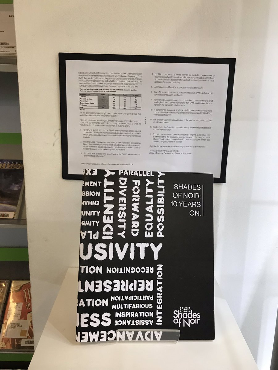iYi_iris's tweet photo. Shades of Noir ‘10 Years On’ exhibition @WimbledonUAL @WCA_Library ends 6Feb, next on show/collaboration @LCFLondon @LCF_Library @FashionSpaceLDN from 11Feb
Celebrating @ShadesofNoir social justice practice...
#AntiRacism
#InclusiveTeachingandLearning
#10YearsOn
✊🏾✊🏼✊✊🏻✊🏿✊🏽 https://t.co/XC9GubUvQv