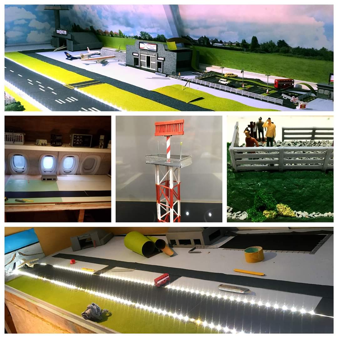 Large airfield model inside Trident aircraft