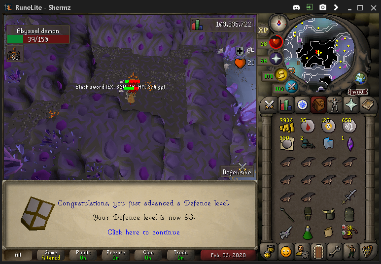 shermzOSRS's tweet image. base 93 melee stats!