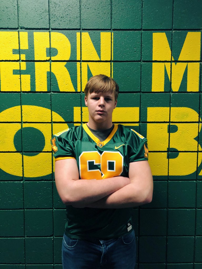 JackKurowicki's tweet photo. Excited to announce my commitment to continue my academic and athletic career at Northern Michigan University. Thank you to the coaches and players for a great visit. Go Wildcats!! @CoachNystrom @CoachPPerles https://t.co/hF1bWaXta3