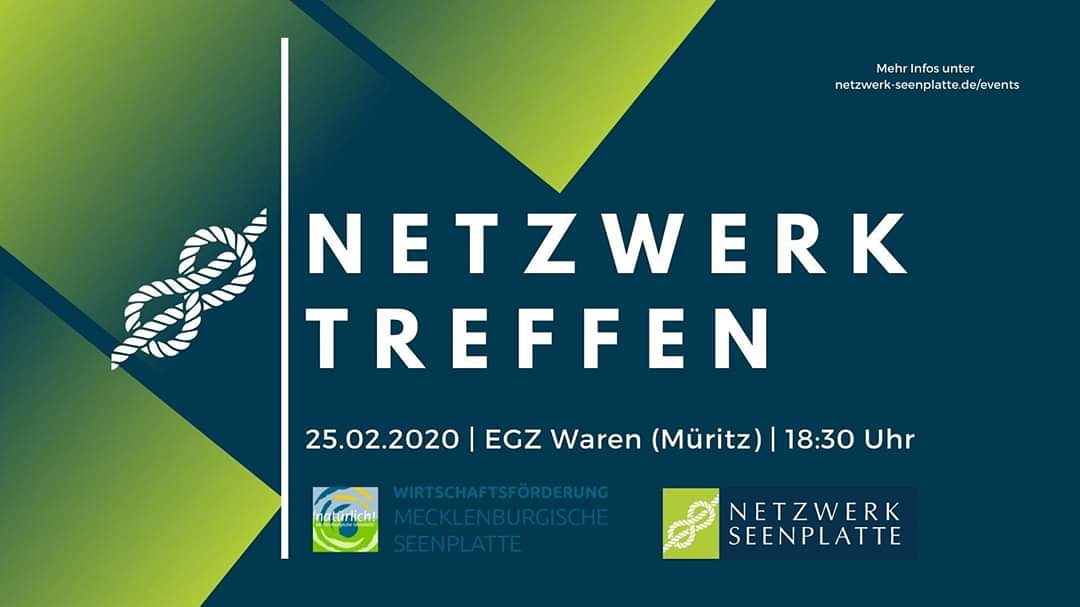 Offenes Netzwerktreffen in Waren
Lerne #Gründer, #Unternehmer, #Kreative und viele spannende Menschen aus der Region #Seenplatte und #mv kennen.
Anmeldung und Infos über unsere Homepage
netzwerk-seenplatte.de

#wowirsindistvorne #mecklenburg #schmecklenburg #mvtutgut