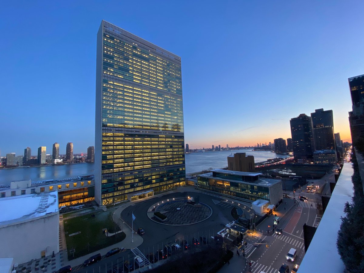 View from IPI balcony overlooking the UN.