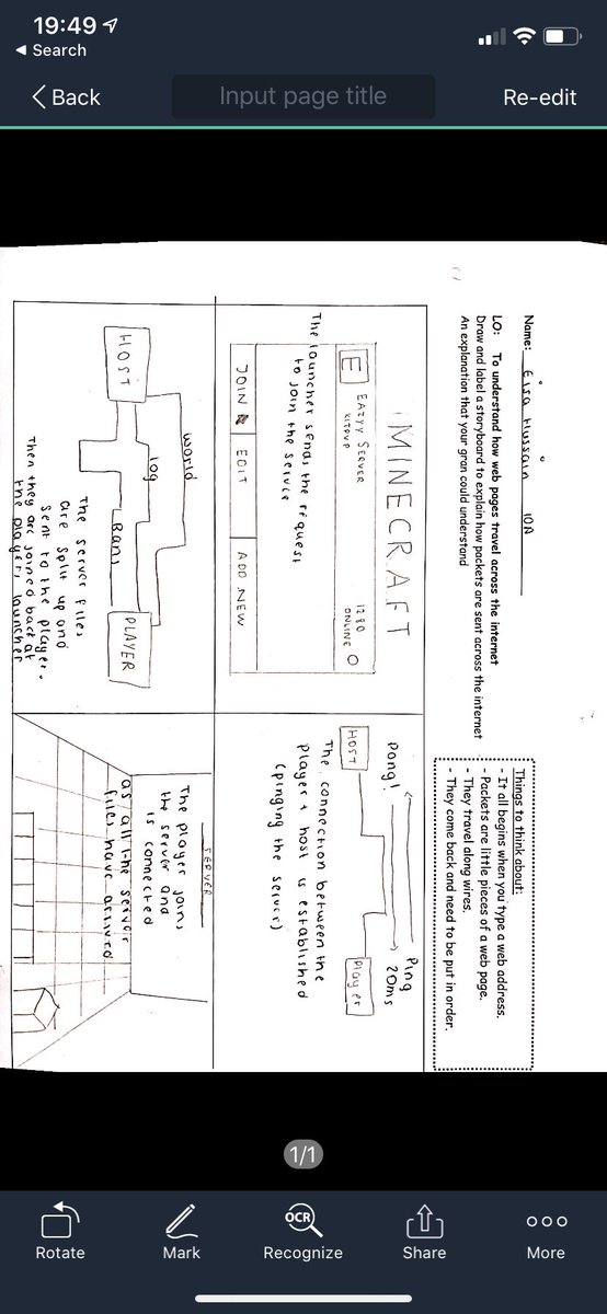 AroosaMustafa's tweet photo. Amazing work by my year 10s on packet switching @DixonsTA @DTA_Computing #howcreative https://t.co/4PsLCB68jb