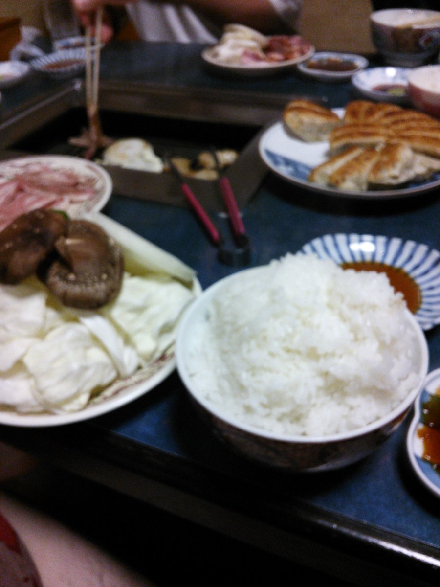 ウルフ Ctc7adbxwm 東北メガテン 福島の飯坂温泉で食べた円盤餃子 焼肉の写真残ってた なおウルフ選手はこのとき 肉焼きながら寝落ちした模様