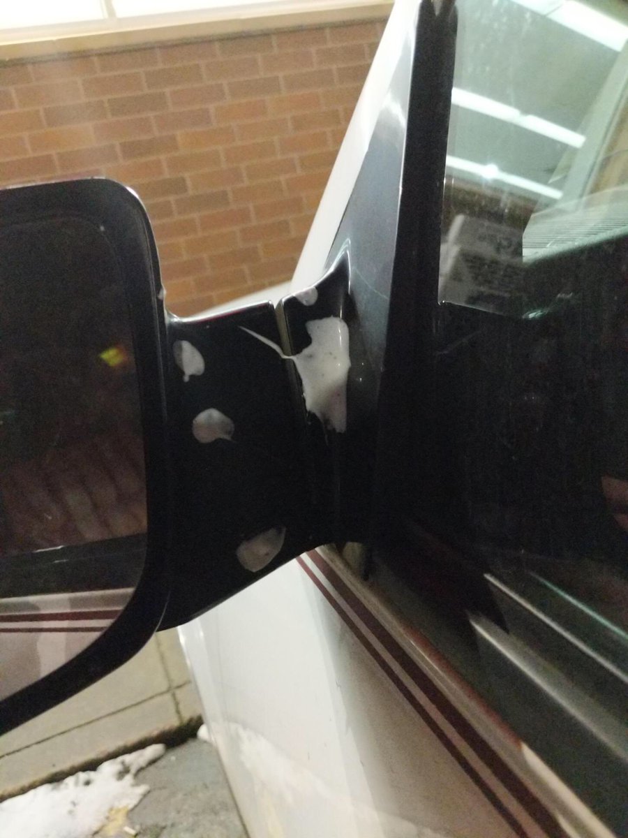 GebhardLevi's tweet photo. **GRAPHIC IMAGE WARNING***

The below images show the heinous act of Midwest Terrorism I became a victim to this past week. While my car was parked in the street, it suffered from a drive by ranching. Although difficult, I will pull through. #igotranched https://t.co/ToVXRulk0S