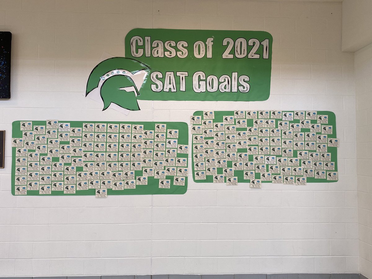 lyons_barton's tweet photo. Junior SAT goals are displayed in concourse M.   Check them out!   @BronkMPS @ctrisenetwork @MaloneyMemos @JFlynnMHS  @straubmhs  @Tordam @KCyrMHS https://t.co/YllXm2BbED