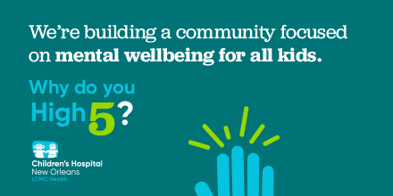 manfamchildrens's tweet photo. 1 in 5 children has a significantly impairing mental disorder, and less than half get the treatment they need. At @CHNOLA, we're are on a mission to change that by building a community where all kids receive the care and support they need. #High5Project https://t.co/exg5HtBPcx https://t.co/brj2xFdvz9