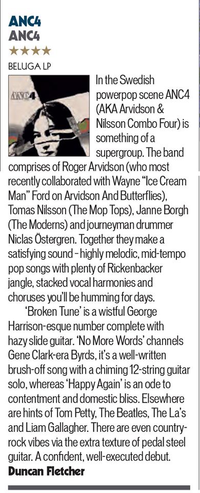 anc4_sweden's tweet photo. A great ANC4 review in the latest Shindig magazine! Thanx
#shindigmagazine #anc4 #belugarecords #koolkatmusic #rogerarvidson #tomasnilsson #janneborgh #niclasösterberg #popradiouk https://t.co/T7J8IEMVRl