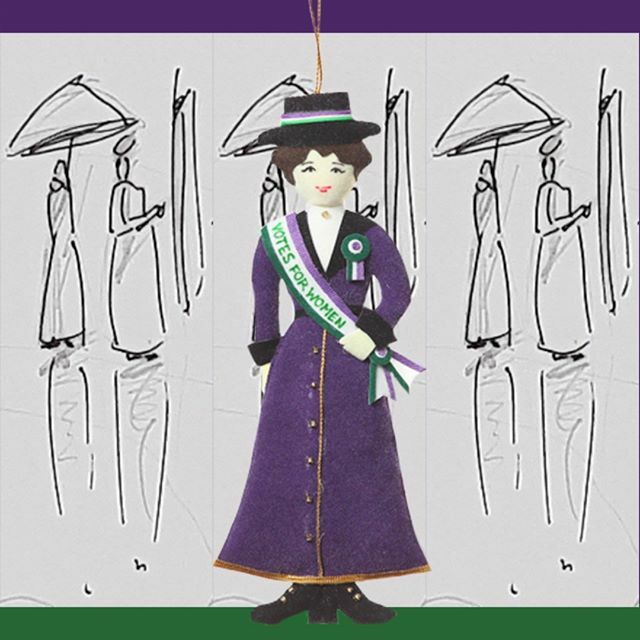 ChristmasCo1988's tweet photo. The first of our now significant Suffragette range, created in time to celebrate the centennary of some women getting the vote in UK last year. It is now the turn of the USA to celebrate the same, though the 19th Amendment didn't go through until August, we are going to star… https://t.co/SAHxryVomm