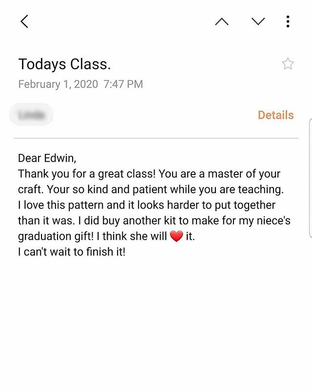 ACLPatterns's tweet image. I love receiving messages like this one. Especially when it&apos;s the first email of the day. 
Thank you for allowing me to do what I love! ift.tt/2v1Ln8s