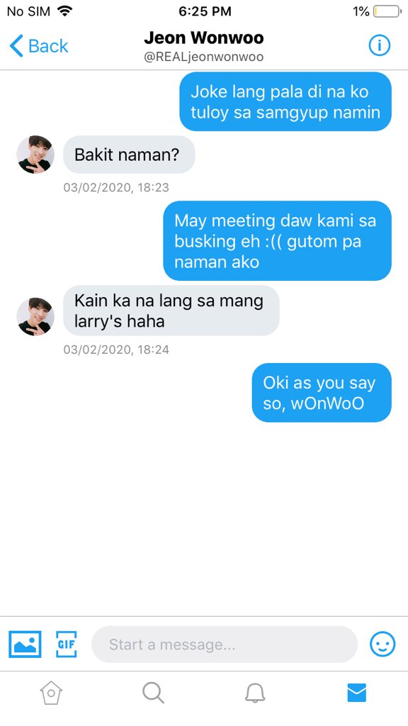 [66] Mingyu's dm + convo with wonwoo!! (Mingyu's pov)