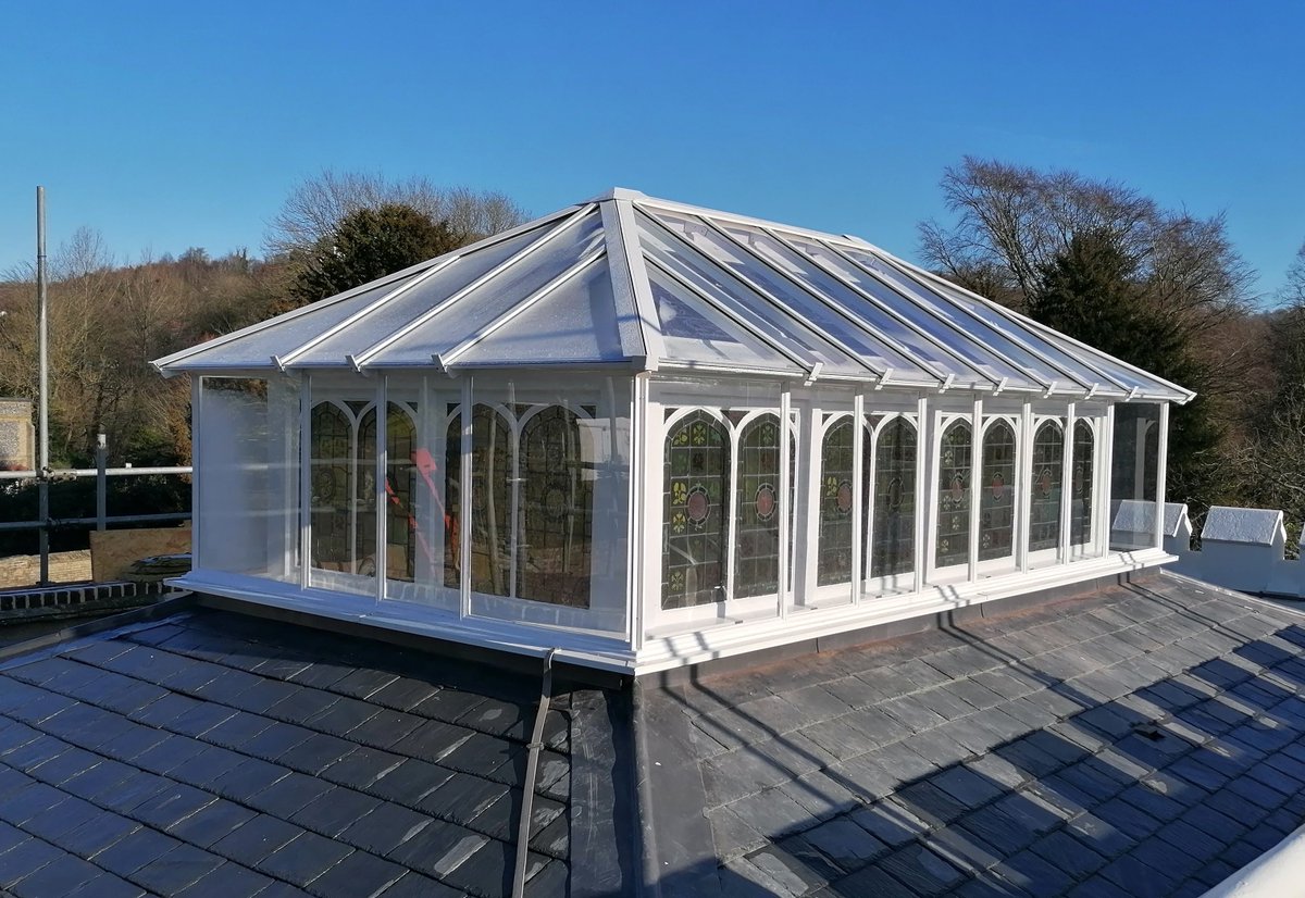 The replacement outer lantern has been installed at <a href="/Kearsneyparks/">Kearsney Abbey & Russell Gardens</a> to protect the building original one that has also been restored. <a href="/DoverDC/">Dover District Council</a> <a href="/DannattJohnson/">DJArchitects</a>