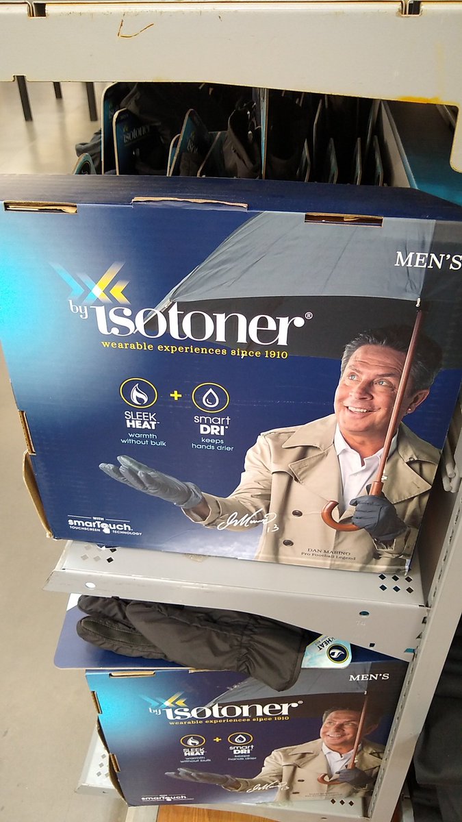 DaveKovalchick's tweet photo. I don't know why this gives me such a warm feeling, but the fact that Dan Marino still endorses Isotoner is just awesome. #Nostalgia https://t.co/83aybHI2F0