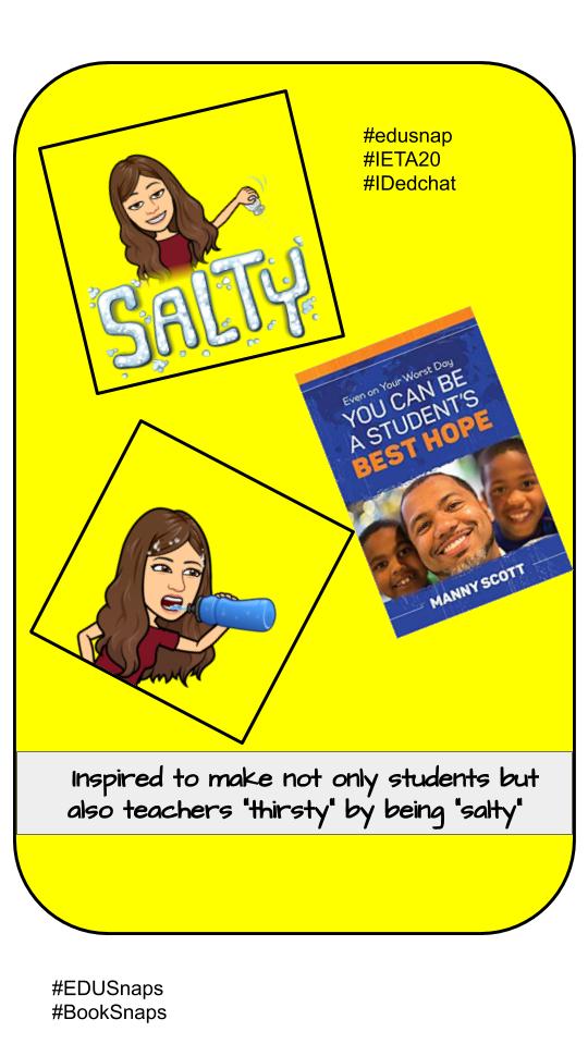 vick_integrate's tweet image. Reflecting on how I need to be salty to make staff thirsty! #educoach!  #IETA20  #letstacobouttech @averyteach