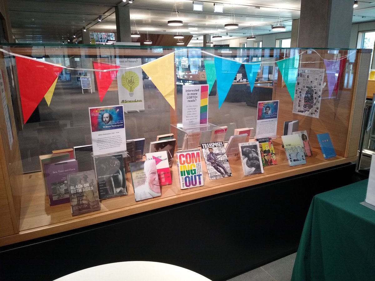 UR_Library's tweet photo. To make our foyer extra #URproud, we've also got an awesome LGBT showcase from our collection in our big display tank. Come check it out! 🌈📚✨ https://t.co/0CFJUoJhKx