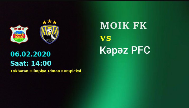 kepez_pfc's tweet photo. 🏆 1ci divizion 14cü həftə
⚽ MOİK FK 🆚 Kəpəz PFC
🏟 Lökbatan Olimpiya İdman Kompleksinin Stadionu
🗓 06.02.2020
⏰ 14:00
📲 #MOİKvKPZ #Kəpəz #Kepez #Kapaz #Moik #match #1cidivizion #AFFA #PFL #matç #fb #online #instagram #twitter https://t.co/Ce1gbd3xPO