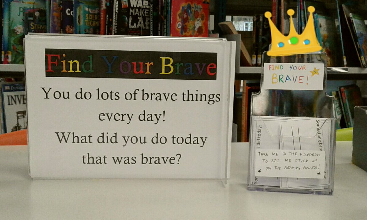 GodalmingLib's tweet photo. Being brave can be scary (that's what makes it brave!) This #ChildrensMentalHealthWeek we're celebrating bravery. Come to @GodalmingLib and #FindYourBrave! @Place2Be #Godalming https://t.co/hcQ4QMfYmf
