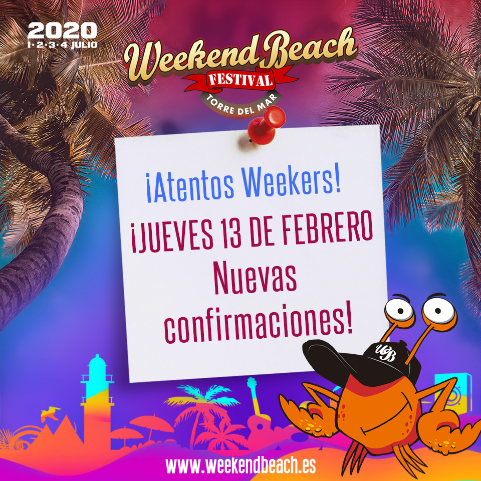 weekendbeachfes's tweet photo. Se acercan las nuevas confirmaciones a #Weekendbeach2020 🤩🤩
Avisa a tus amigos mencionándolos en un comentario y aprovecha el precio actual de los abonos
🔻🔻🔻🔻🔻🔻🔻
🎟 https://t.co/d1ImT7wZo4

#GoTorredelMar #SoyWeeker https://t.co/xurab1kDZV