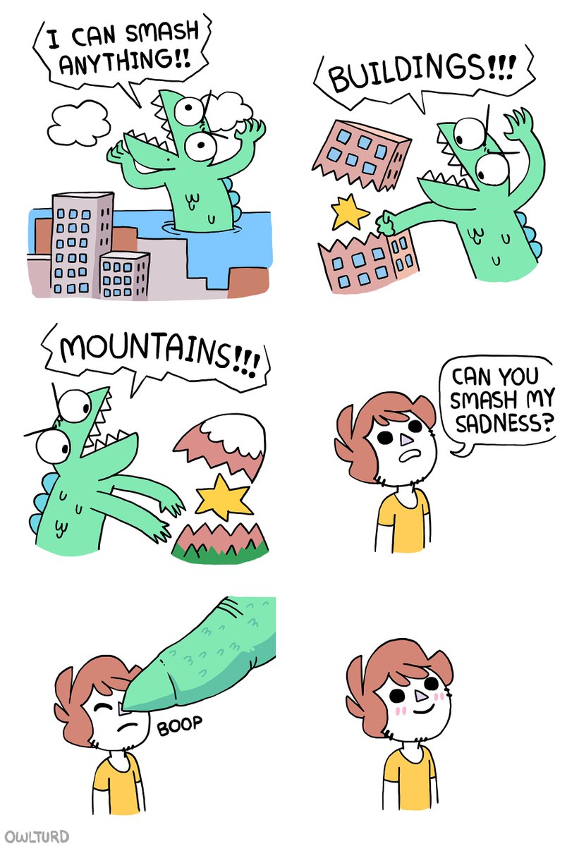 wholesome Godzilla : ) 

comic by <a href="/shenanigansen/">Shen Comix</a>