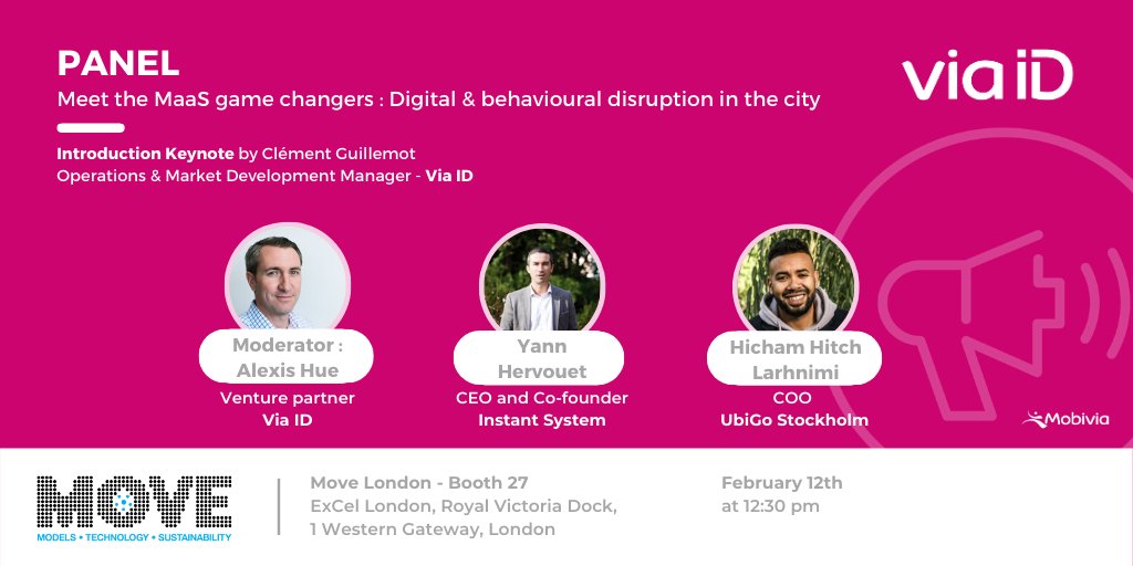 Wishing to know more about our approach of the #MaaS ? Attend our panel on February 12th with <a href="/UbiGoMe/">UbiGo - Subscription on mobility</a> and  <a href="/InstantSystem/">INSTANT SYSTEM</a> !

<a href="/MOVE_Event/">MOVE - Mobility Re-Imagined</a>

#MOVE2020 #mobility #innovation #startup #MaaS