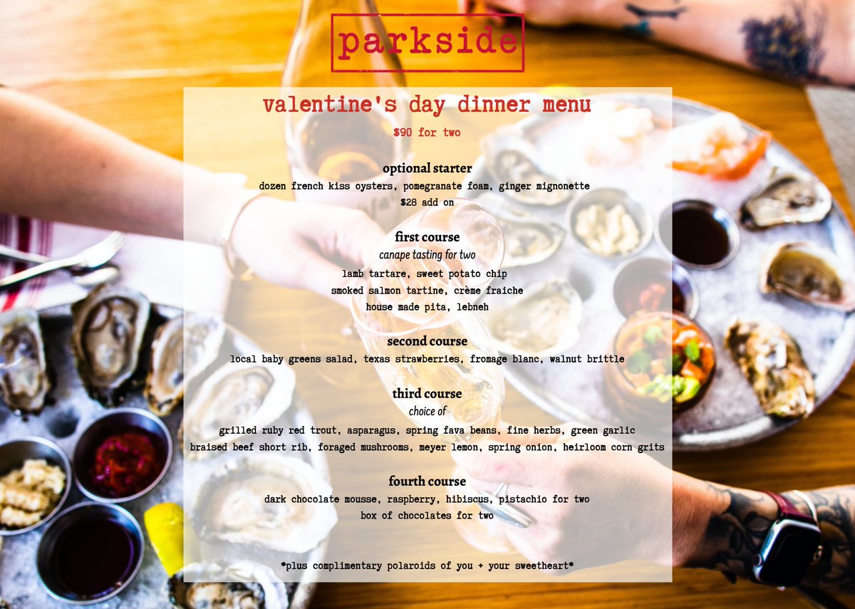 Grab your sweetheart and join us for Valentine’s Day this year  ❤️ We've got a romantic + delicious menu for you, call to make your reservations now