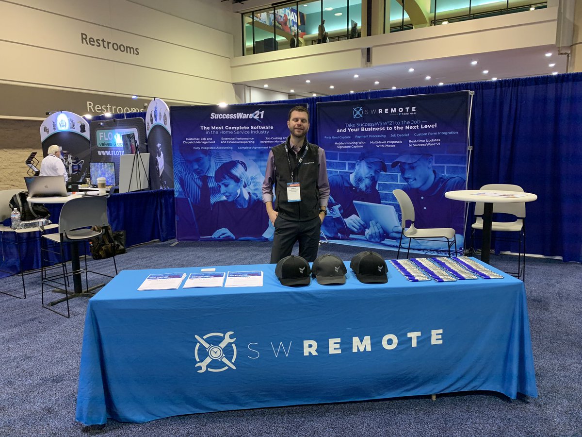 gopointman's tweet photo. We’re here at @ahrexpo in booth 5187. Stop by and learn about @SuccessWare21 and SWRemote, the mobile field service side of SuccessWare21 https://t.co/2YqT7ADkAI