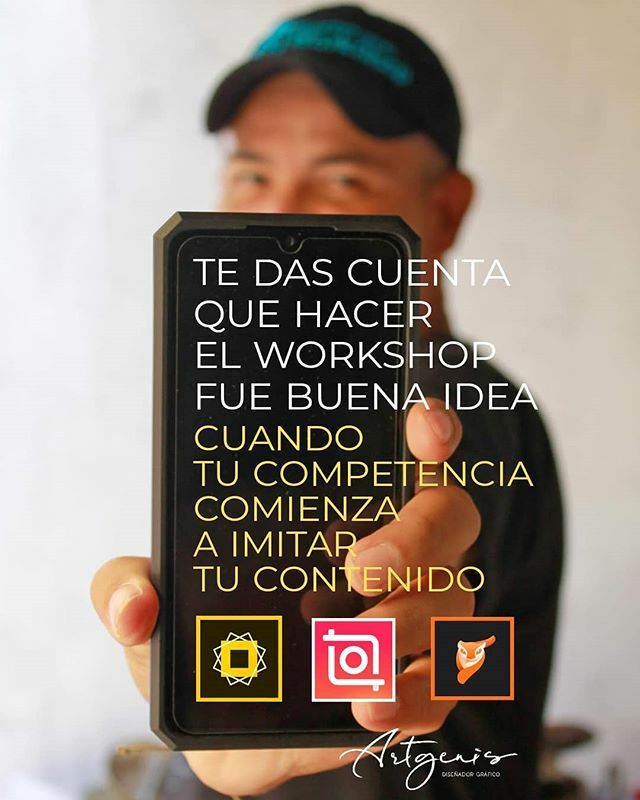 artgenis's tweet photo. Con bastante frecuencia nos comentan, posterior a los workshops.
"Mi competencia comenzó a tratar de hacer contenido muy parecido el mío"
.
Para el participante debe significar en primera instancia que ha aprendido y que está resultando. Para su competen… https://t.co/sVomb90NAR https://t.co/e8hp4apPOm