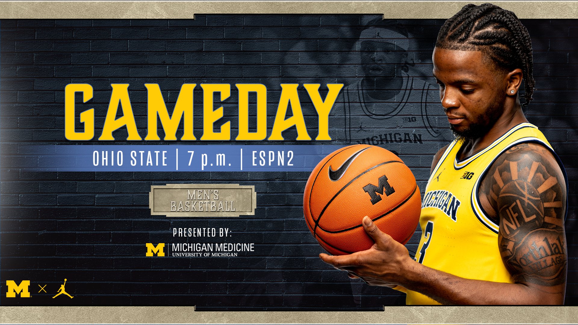 Michigan Men's Basketball on Twitter: "IT'S GAMEDAY!! 🆚: Ohio State 📍:  Ann Arbor, Mich. 🏟: Crisler Center 🕖: 7 p.m. 📊: https://t.co/p9kpntbndn  📺: https://t.co/aLNKoz32oo 📻: https://t.co/gVX1zJxoFh #GoBlue 〽️🏀  https://t.co/gKllMQqj78" / Twitter