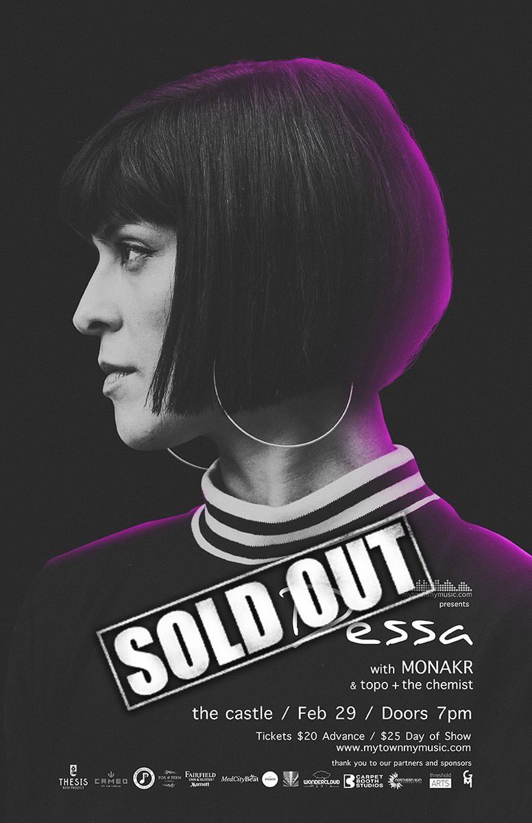 mytownmymusic's tweet photo. Thank you #rochmn for continuing to #supportrochestermusic - A big thank you to our sponsors and partners that help to make these shows happen! @dessadarling with @MONAKRofficial at The Castle is #soldout https://t.co/GvHSmsuPW9