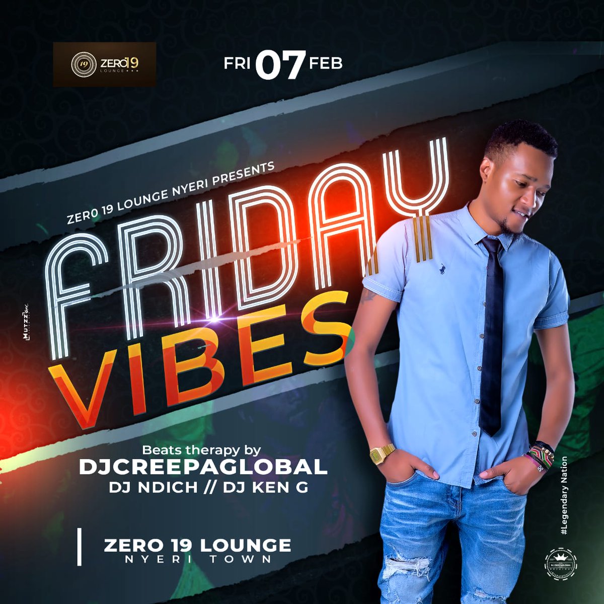 DjCreepaGlobal's tweet photo. What's good #Nyeri 🤙🏾🤙🏾🤙🏾 Bringing #FreshVibes this #Friday @zero19lounge_nyeri alongside @deejay_ndich @DeejkenG @gustav_kenyan 🔥🔥🔥 Tag a Friend, Tag a Bae, Tag a Squad!!! #MovieLazimaBoss #LegendaryNation https://t.co/QKxtrgeJ5D