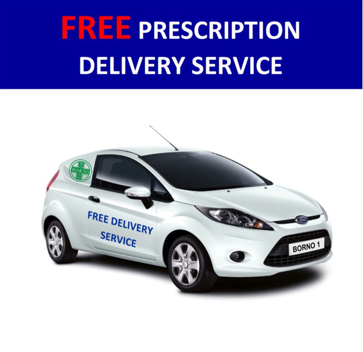 BornoPharmacy's tweet photo. We know it can be difficult sometimes to get to your local pharmacy to pick up your medication. That’s why we offer a prescription delivery service to local patients and unlike some pharmacies its FREE.
Call or visit your nearest branch for more information. https://t.co/2kGJ6NhIWf