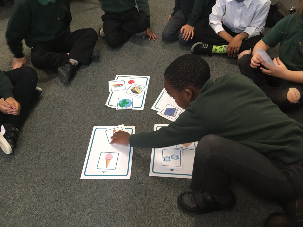 Comet_class's tweet photo. Fab 3D shape work this morning. We were trying hard to learn the word ‘sphere’ and not Sophia! #practicalmaths #outermaths @BigMaths https://t.co/WBY2LMOPxu