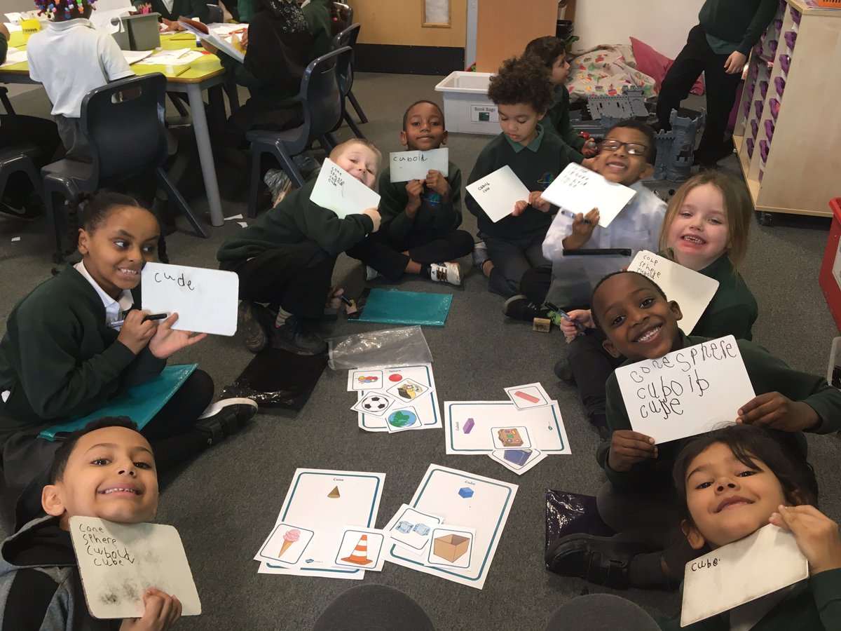 Comet_class's tweet photo. Fab 3D shape work this morning. We were trying hard to learn the word ‘sphere’ and not Sophia! #practicalmaths #outermaths @BigMaths https://t.co/WBY2LMOPxu