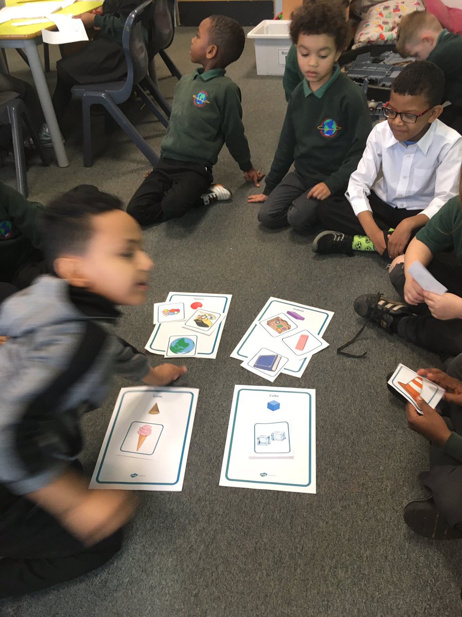 Comet_class's tweet photo. Fab 3D shape work this morning. We were trying hard to learn the word ‘sphere’ and not Sophia! #practicalmaths #outermaths @BigMaths https://t.co/WBY2LMOPxu
