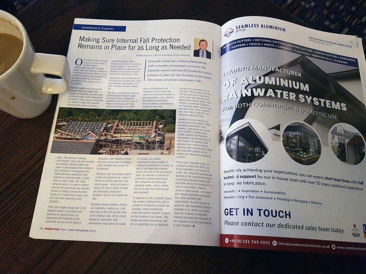 RoofingToday's tweet photo. Eddie Stanton, CEO @AvonsideGroup explains the company’s latest work with @TheNFRC &amp; national #housebuilders on the crucial issue of internal #fallprotection in the #onstruction of new homes. #RTJan20 PAGE32
#roofing #healthandsafety 
https://t.co/AAKti1Js7W https://t.co/QByWRH4Cdw