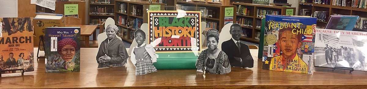 EBSMSLibrary's tweet photo. We're ready for Black History Month @EBSMSLibrary! #EBStanleyMS #ebsmsreads #BlackHistoryMonth https://t.co/mntGuts8fM