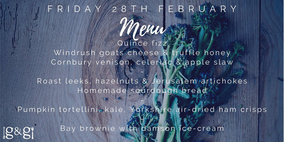 Kathy Slack - Gluts & Gluttony (@gluts_gluttony) on Twitter photo The next G&G monthly supper club is FRIDAY 28TH FEBRUARY in #chippingnorton <a href="/chipnorteas/">Victoria Wills</a>. Here’s the menu (veg patch harvest dependent!) Book here:
eventbrite.co.uk/e/gluts-glutto… The next G&G monthly supper club is FRIDAY 28TH FEBRUARY in #chippingnorton <a href="/chipnorteas/">Victoria Wills</a>. Here’s the menu (veg patch harvest dependent!) Book here:
eventbrite.co.uk/e/gluts-glutto…