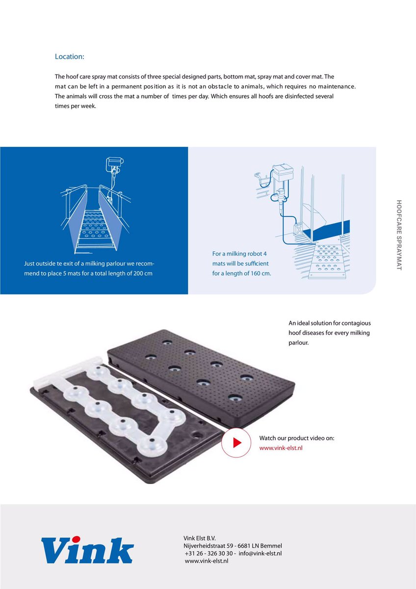 Now selling the Hoofcare Spraymat by Vink! Perfect for robots and parlours.