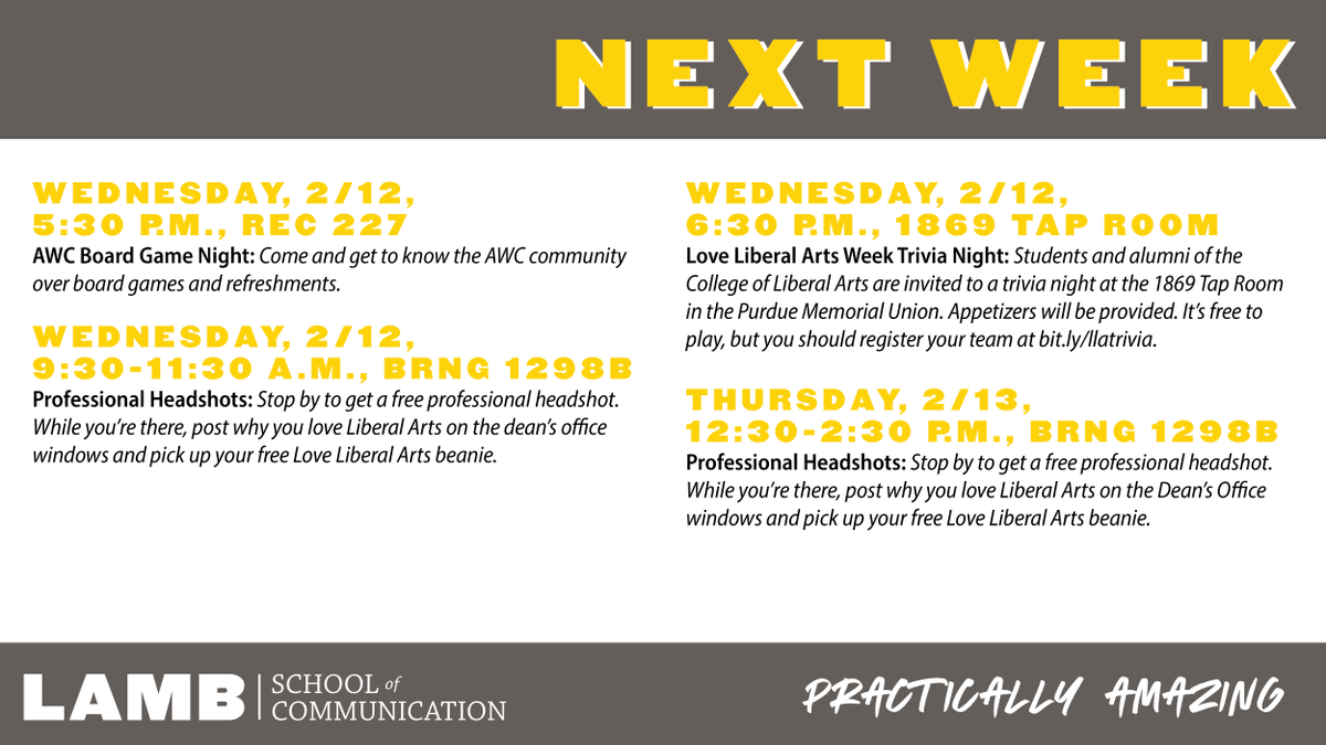 LambSchool's tweet photo. Coming up #ThisWeekNextWeek are some #PracticallyAmazing events you should add to your schedule. https://t.co/2ihTJ0NqTk