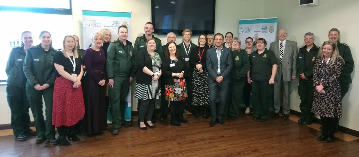 YorksAmbulance's tweet photo. Great support for today's York launch of our #SayYesToRespect campaign which underpins our values as a compassionate and inclusive organisation https://t.co/nhkdvGLbrN