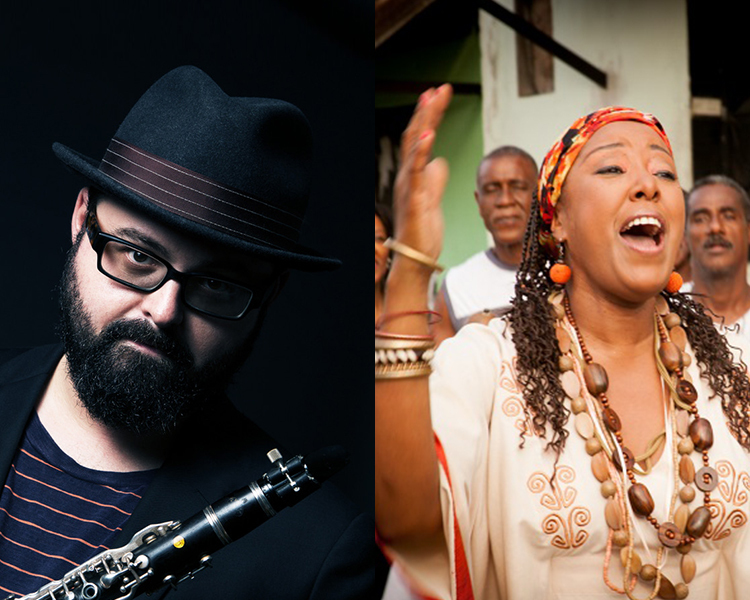 FlushingTwnHall's tweet photo. It’s #GlobalMashup time! TONIGHT, come dance to the infectious klezmer melodies of clarinetist @mwinograd and the return of Venezuelan Afro-Soul @BetsaydaMachado. Bring your dancing shoes! Tix: https://t.co/9mDwUuOVA3 https://t.co/iNnk3Ljk58