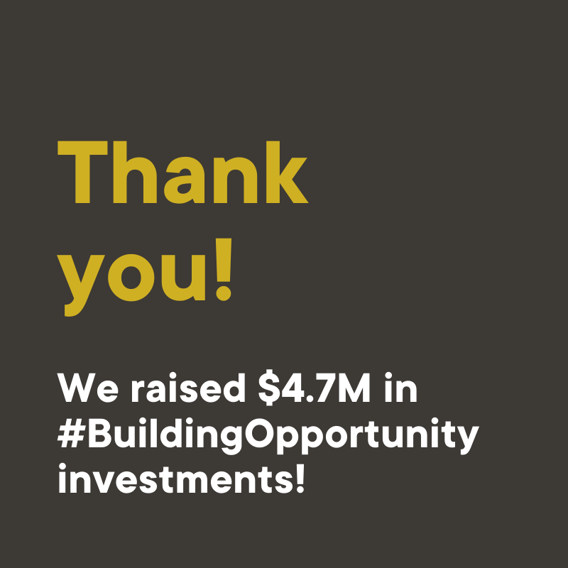 We successfully closed the #BuildingOpportunity, surpassing our original goal and raising $4.7M in investments to build 750 new #affordablehomes in #Seattle and #Tukwila. Thank you!

 #SeattleHousing  #LowIncomeHousing #TechforGood #HousingJustice #HousingForAll #FairHousing