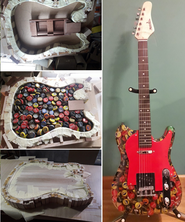 CocaColaEP_es's tweet photo. Las chapas del #MN2019 #Gredos2020 @GredosMN han encontrado un destino relacionado con la música: convertirse en una guitarra con material reciclado, a cargo del escultor Santiago López. Descubre más sobre esta creación https://t.co/RQprIJNd0r https://t.co/plDYKc7i6E