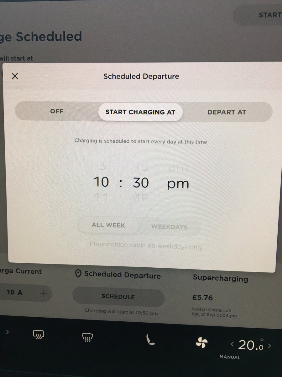 Another lovely cheap Agile <a href="/octopus_energy/">Octopus Energy</a> night for topping up the #Model3 tonight. Charging is scheduled to start at 10:30pm &amp; run through until 5:30am, during which it won’t cost more than 5p/kW &amp; will dip as low as 1.1p/kW for one of the half hour periods, love it 💚🐙 ⚡️😻
